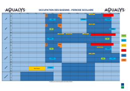 occupation des bassins - periode scolaire