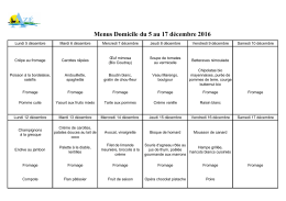 Menus Repas à Domicile