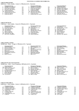 VINCENNES LE SAMEDI 03 DECEMBRE 2016 1 PRIX