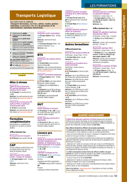 Transports et Logistique Transport ferroviaire, maritime