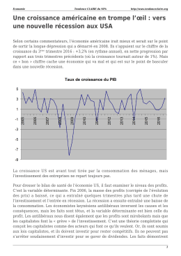 Une croissance américaine en trompe l`œil