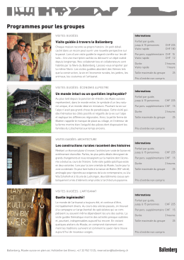 Visites guidées 2017