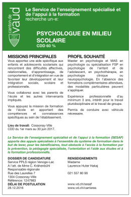 psychologue en milieu scolaire