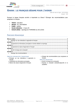 T&eacute;l&eacute;chargement - Enseigner le fran&ccedil;ais avec TV5MONDE
