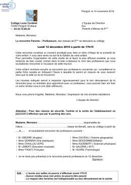 6èmeE rencontre 1er Tri