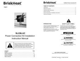 SLCBLUC Power Connection Kit Installation Instruction