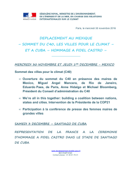 2016.11.30 au 2016.12.03 Prog. Travail S. ROYAL -Mexique-