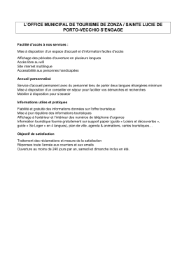 T&eacute;l&eacute;charger le document - Office de Tourisme de Zonza Sainte
