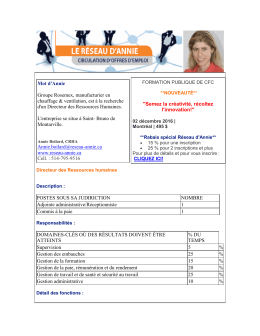 Directeur RH Groupe Rosemex St- Bruno de - reseau