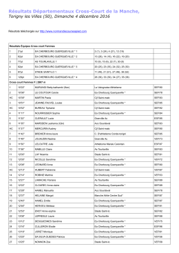 Résultats Départementaux Cross-Court de la Manche, Torigny les