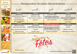 Menus restaurants décentralisés
