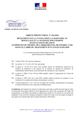 2016-262 - Pr&eacute;fecture maritime de la M&eacute;diterran&eacute;e