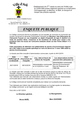 Exploitation d`un d&eacute;p&ocirc;t d`explosifs de type E &agrave; Ath