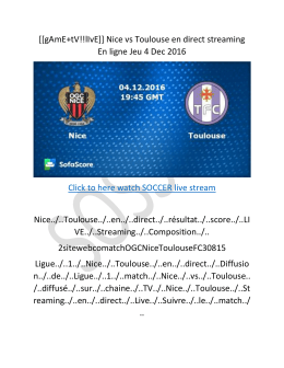 [[gAmE+tV!!lIvE]] Nice vs Toulouse en direct streaming En ligne Jeu