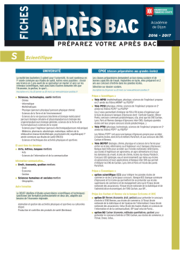 Que faire après le bac S en Bourgogne ? (151,08 ko)