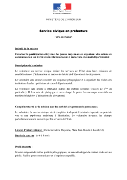 2016 fiche mission BCCI - Les services de l`&Eacute;tat en Mayenne