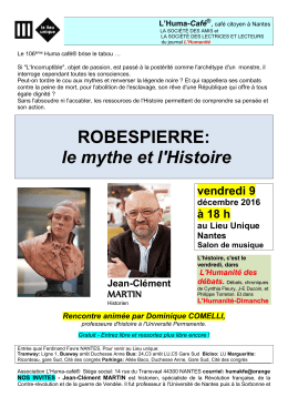 ROBESPIERRE: le mythe et l`Histoire