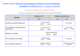Examens d`histoire de l`art pour &eacute;tudiants en dble licence droit