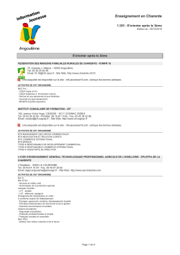 Enseignement en Charente - Centre information Jeunesse Angoulême