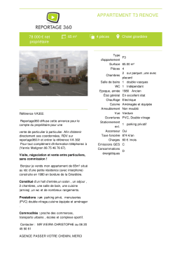 Appartement à vendre Cholet girardière REPORTAGE 360