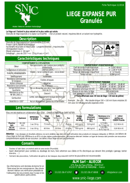 SNIC - Granulés