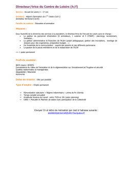 Directeur/trice de l`ALSH