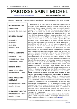 Bulletin paroissial - Paroisse du François