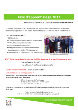 plaquette Taxe d`apprentissage 2017