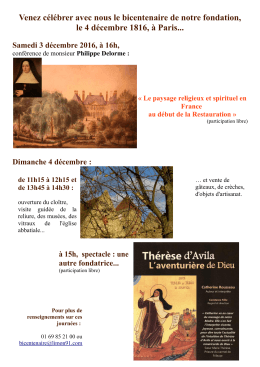 C&eacute;l&eacute;bration - Abbaye de Limon