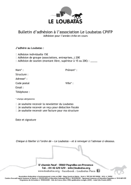 T&eacute;l&eacute;charger le bulletin d`adh&eacute;sion