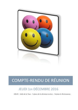 Compte-rendu de réunion