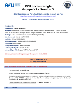 Programme - Urofrance