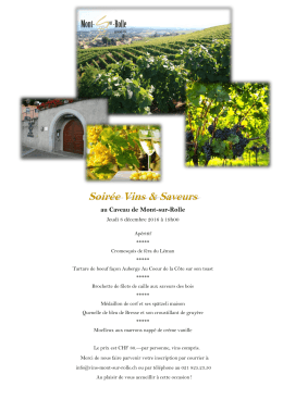 d`infos voir flyer - Vin de Mont-sur