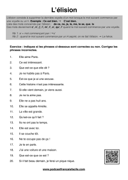 L`élision - Podcast français facile