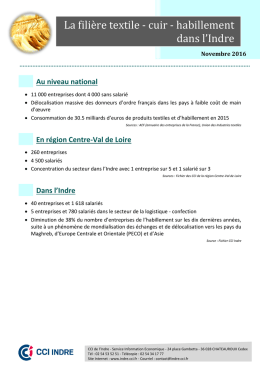 Textile - Cuir - Habillement