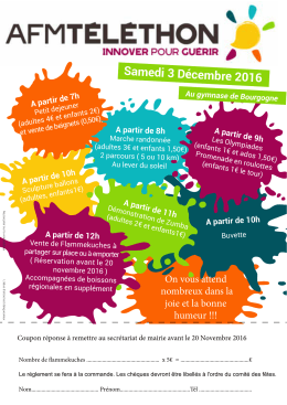 Déroulement Téléthon 2016