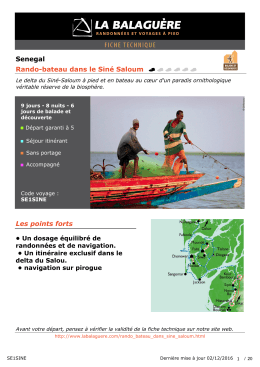 Senegal Rando-bateau dans le Siné Saloum Les