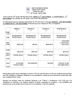 10b exam schedule and study guide for term iii