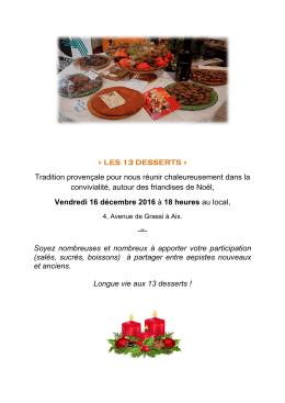 LES 13 DESSERTS