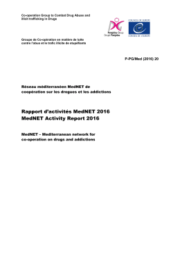 Rapport d`activit&eacute;s MedNET 2016 MedNET Activity Report 2016