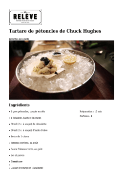 Tartare de pétoncles de Chuck Hughes