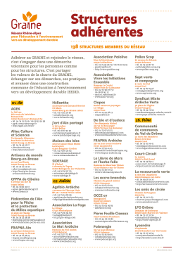 Les adhérents du GRAINE