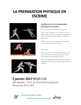 la preparation physique en escrime