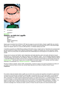 Gaston, au-delà de Lagaffe