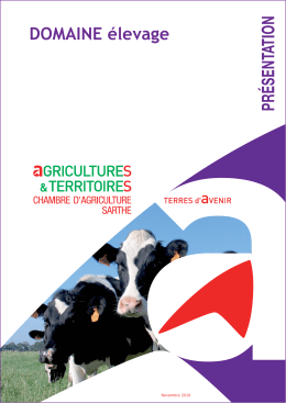 DOMAINE &eacute;levage - Chambre R&eacute;gionale d`Agriculture des Pays de