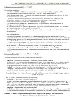 TD2 - LES CARACTERISTIQUES ET EVOLUTION