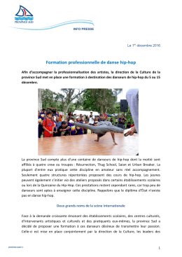 Formation professionnelle de danse hip-hop