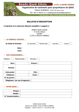 bulletin d`inscription