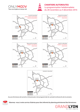 CHANTIERS AUTOROUTES La programmation