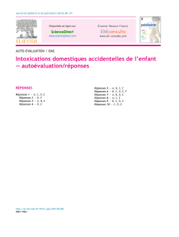 auto&eacute;valuation/r&eacute;ponses